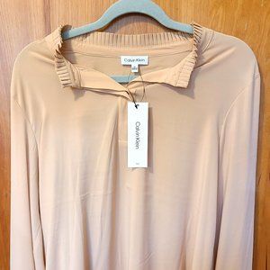 NWT Calvin Klein Yellow Blouse Size XL